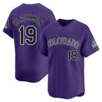 Choea C.Rockies #19 Charlie Blackmon Player Purple Limited Home Stitched Jerseys
