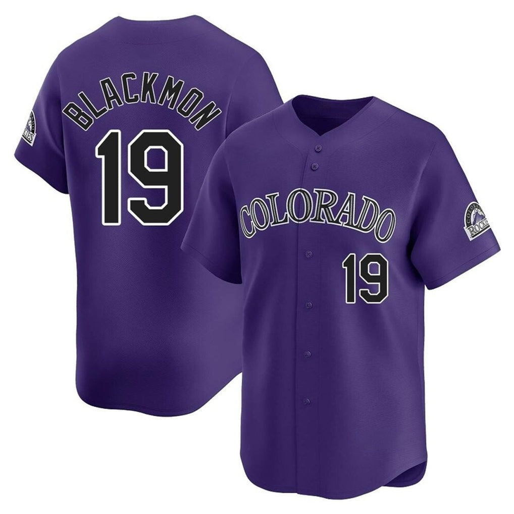 Choea C.Rockies #19 Charlie Blackmon Player Purple Limited Home Stitched Jerseys