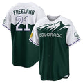 Choea C.Rockies #21 Kyle Freeland Player Green City Connect Home Game Stitched Jerseys