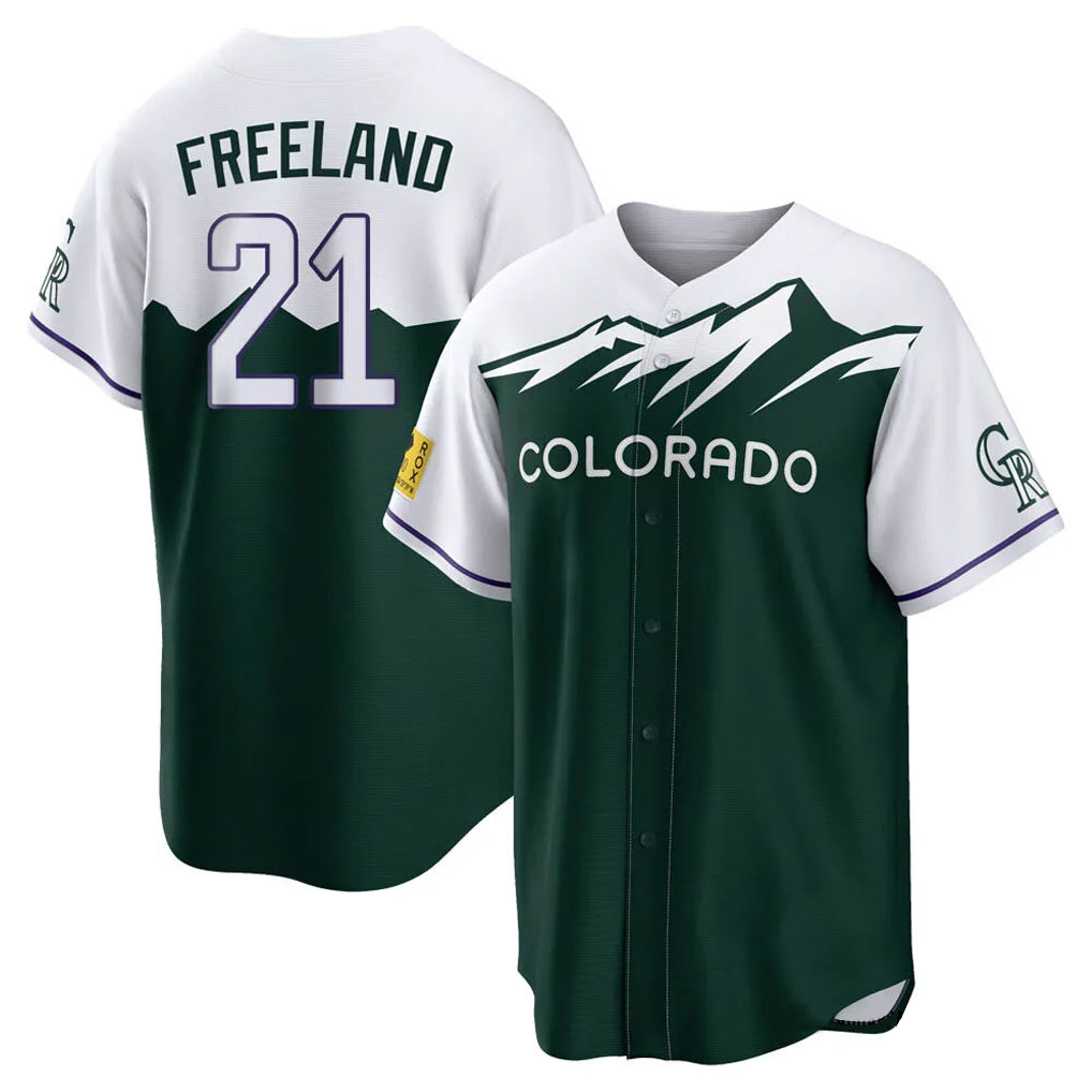Choea C.Rockies #21 Kyle Freeland Player Green City Connect Home Game Stitched Jerseys