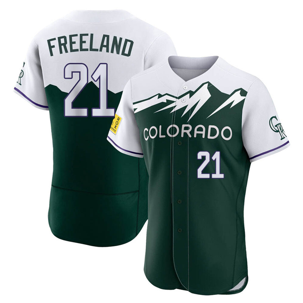 Choea C.Rockies #21 Kyle Freeland Player Green City Connect Limited Elite Home Stitched Jerseys