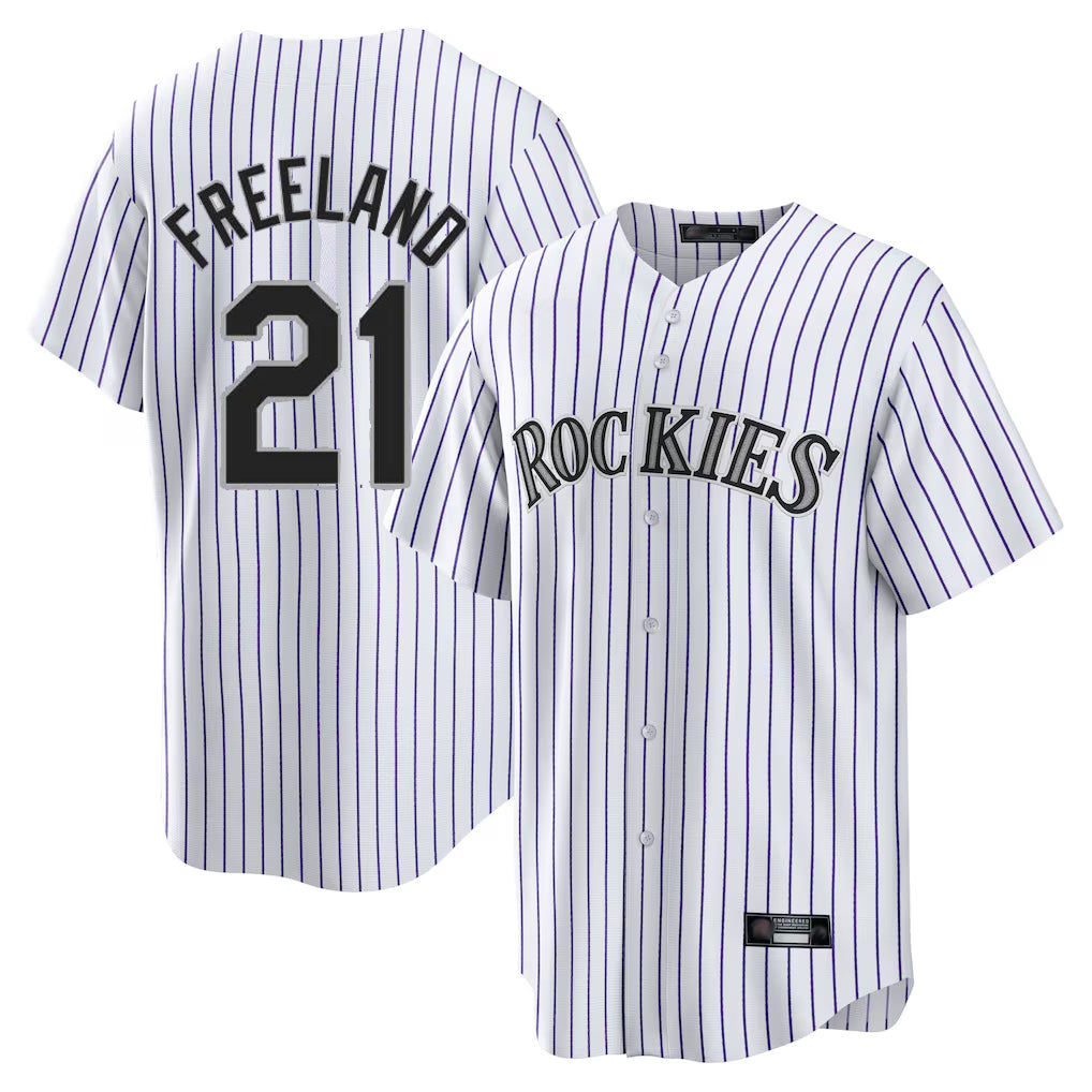Choea C.Rockies #21 Kyle Freeland Player White Game Home Stitched Jerseys