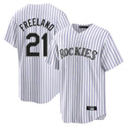 Choea C.Rockies #21 Kyle Freeland Player White Game Home Stitched Jerseys