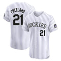 Choea C.Rockies #21 Kyle Freeland Player White Limited Elite Home Stitched Jerseys