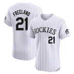 Choea C.Rockies #21 Kyle Freeland Player White Limited Elite Home Stitched Jerseys