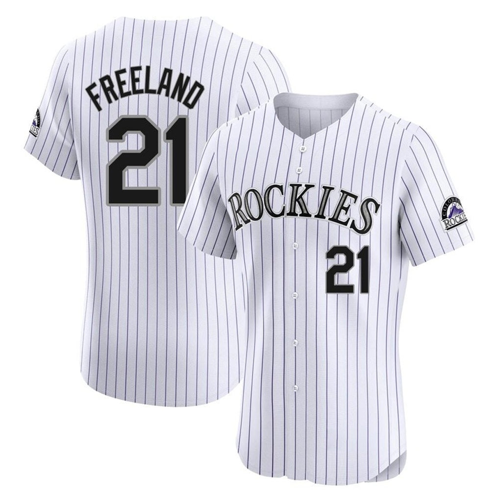 Choea C.Rockies #21 Kyle Freeland Player White Limited Elite Home Stitched Jerseys