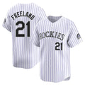 Choea C.Rockies #21 Kyle Freeland Player White Limited Home Stitched Jerseys