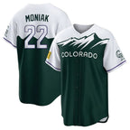 Choea C.Rockies #22 Mickey Moniak Player Green City Connect Home Game Stitched Jerseys