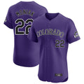 Choea C.Rockies #22 Mickey Moniak Player Purple Limited Elite Home Stitched Jerseys