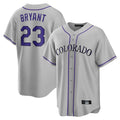 Choea C.Rockies #23 Kris Bryant Player Gray Game Home Stitched Jerseys