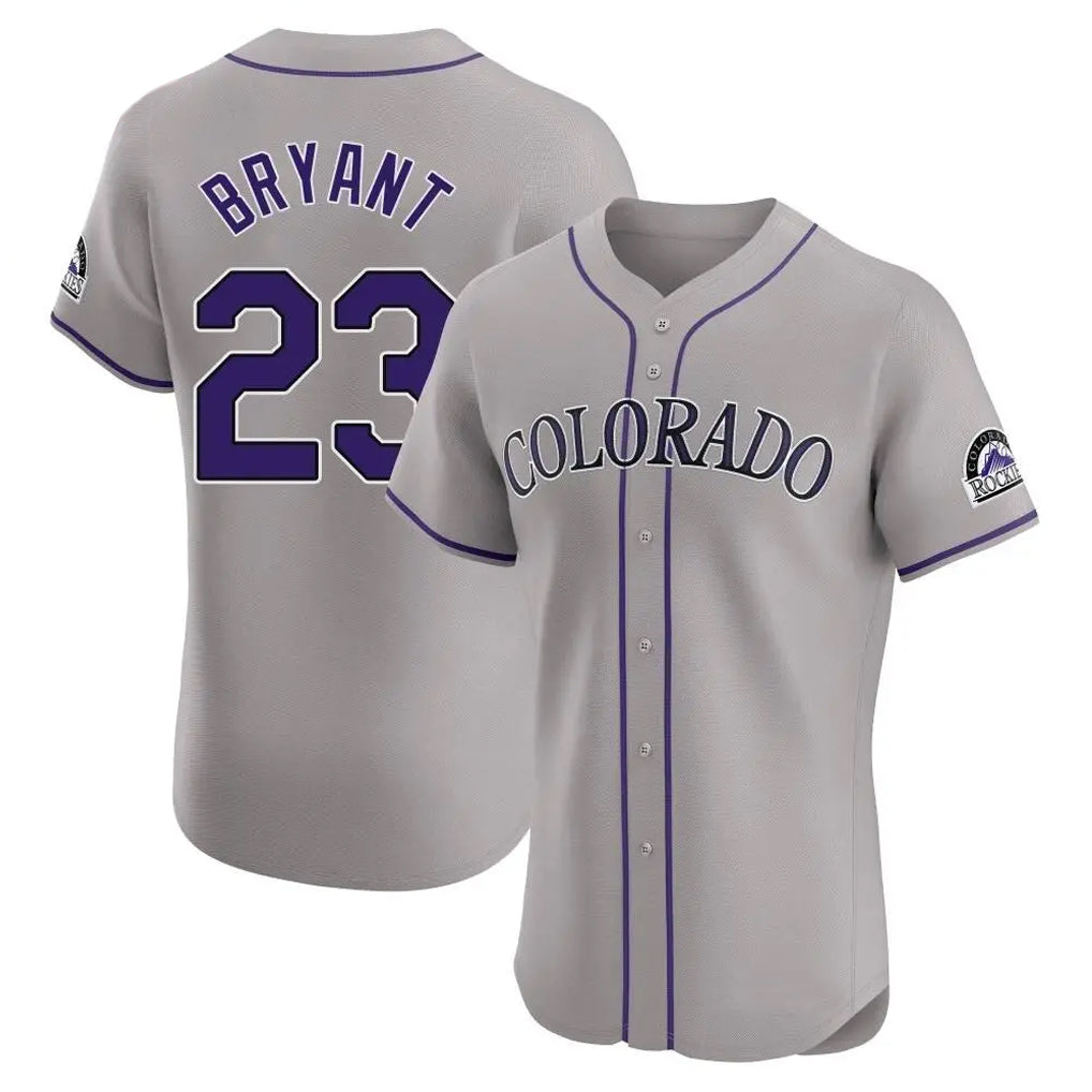 Choea C.Rockies #23 Kris Bryant Player Gray Limited Elite Home Stitched Jerseys