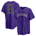 Choea C.Rockies #23 Kris Bryant Player Purple Game Home Stitched Jerseys
