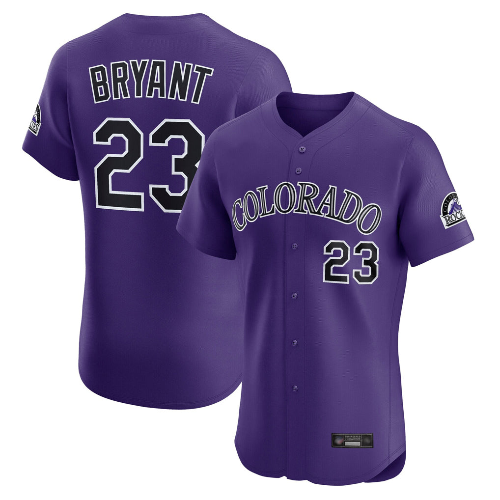 Choea C.Rockies #23 Kris Bryant Player Purple Limited Elite Home Stitched Jerseys