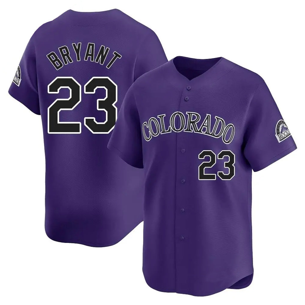 Choea C.Rockies #23 Kris Bryant Player Purple Limited Home Stitched Jerseys