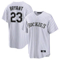Choea C.Rockies #23 Kris Bryant Player White Game Home Stitched Jerseys