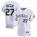 Choea C.Rockies #27 Jordan Beck Player White Limited Home Stitched Jersey