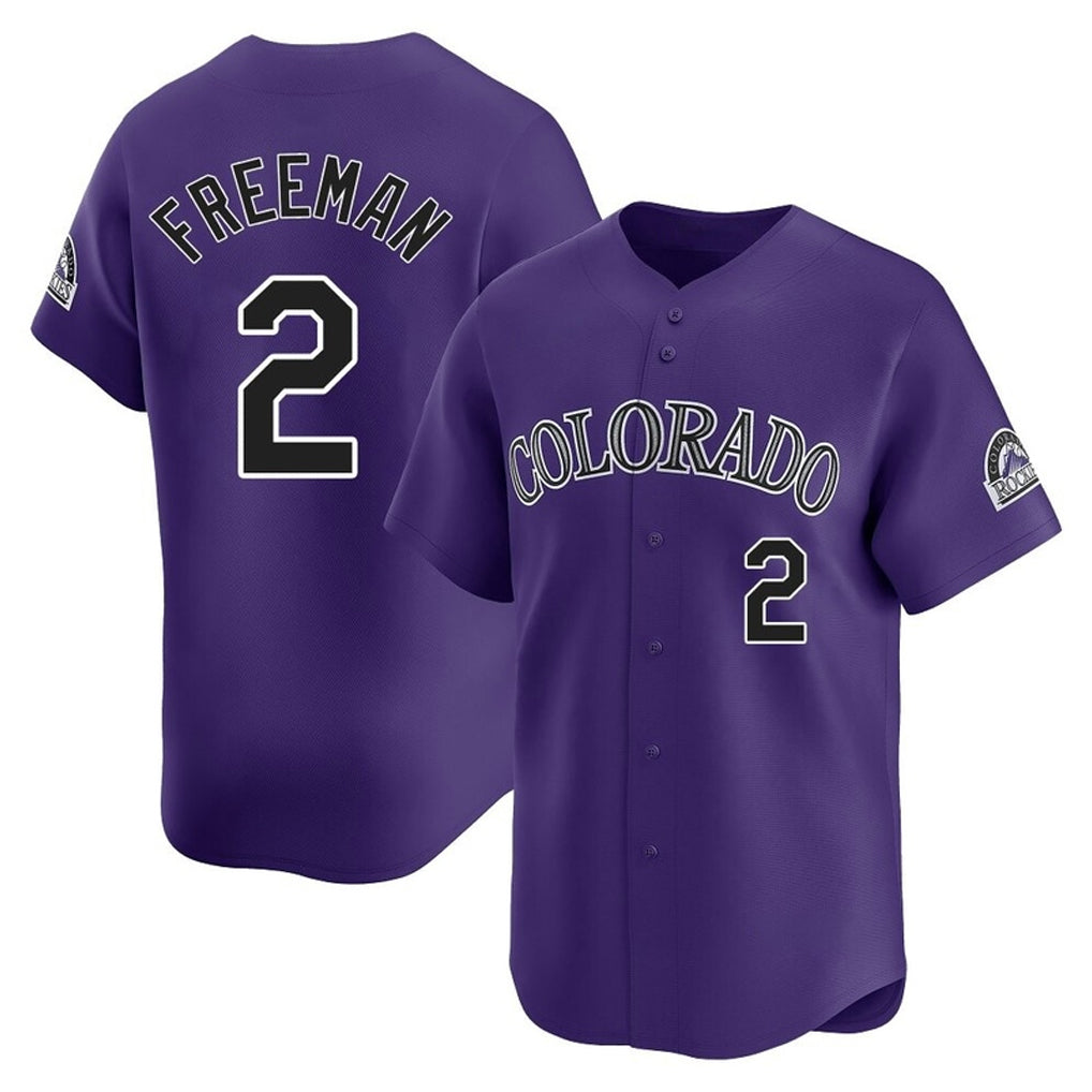 Choea C.Rockies #2 Tyler Freeman Player Purple Limited Home Stitched Jerseys