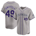 Choea C.Rockies #49 Antonio Senzatela Player Gray Limited Home Stitched Jerseys