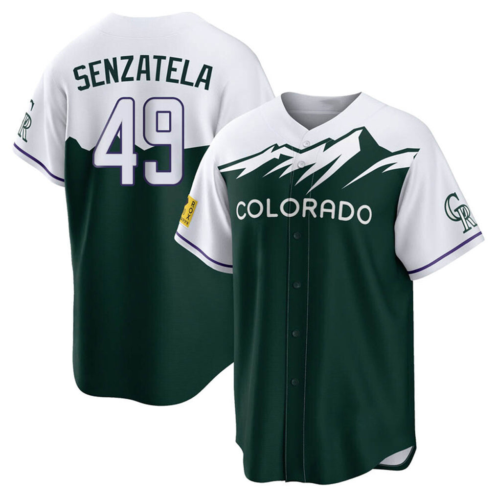 Choea C.Rockies #49 Antonio Senzatela Player Green City Connect Home Game Stitched Jerseys