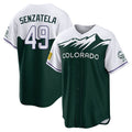 Choea C.Rockies #49 Antonio Senzatela Player Green City Connect Home Game Stitched Jerseys