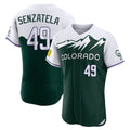 Choea C.Rockies #49 Antonio Senzatela Player Green City Connect Limited Elite Home Stitched Jerseys