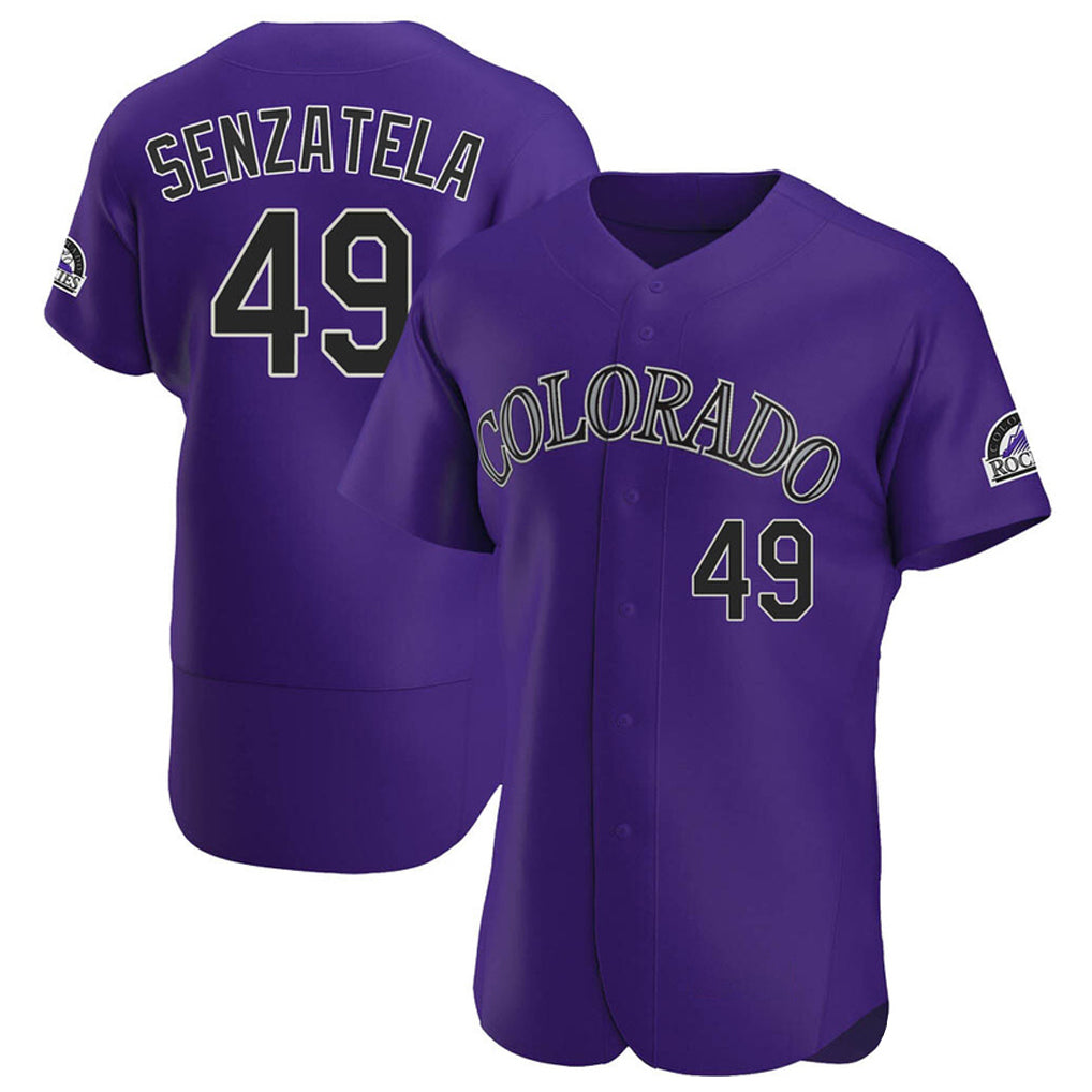 Choea C.Rockies #49 Antonio Senzatela Player Purple Limited Elite Home Stitched Jerseys