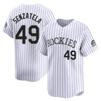 Choea C.Rockies #49 Antonio Senzatela Player White Limited Home Stitched Jerseys