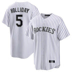 Choea C.Rockies #5 Matt Holliday Player White Game Home Stitched Jerseys