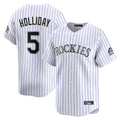 Choea C.Rockies #5 Matt Holliday Player White Limited Home Stitched Jerseys