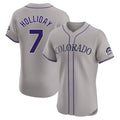 Choea C.Rockies #7 Matt Holliday Player Gray Limited Elite Home Stitched Jerseys
