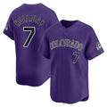 Choea C.Rockies #7 Matt Holliday Player Purple Limited Home Stitched Jerseys