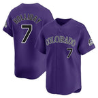 Choea C.Rockies #7 Matt Holliday Player Purple Limited Home Stitched Jerseys