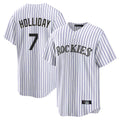 Choea C.Rockies #7 Matt Holliday Player White Game Home Stitched Jerseys