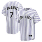 Choea C.Rockies #7 Matt Holliday Player White Game Home Stitched Jerseys