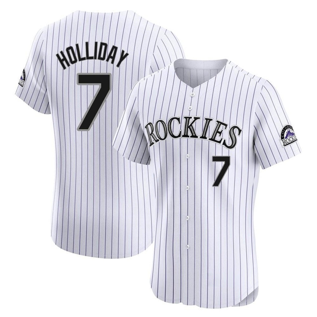 Choea C.Rockies #7 Matt Holliday Player White Limited Elite Home Stitched Jerseys