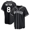 Choea C.Rockies #8 Ryan Ritter Player Black Fashion Out Home Game Stitched Jerseys