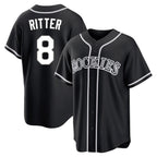 Choea C.Rockies #8 Ryan Ritter Player Black Fashion Out Home Game Stitched Jerseys