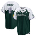 Choea C.Rockies #8 Ryan Ritter Player Green City Connect Home Game Stitched Jerseys