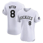 Choea C.Rockies #8 Ryan Ritter Player White Limited Elite Home Stitched Jerseys
