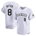 Choea C.Rockies #8 Ryan Ritter Player White Limited Home Stitched Jerseys