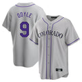 Choea C.Rockies #9 Brenton Doyle Player Gray Game Home Stitched Jerseys