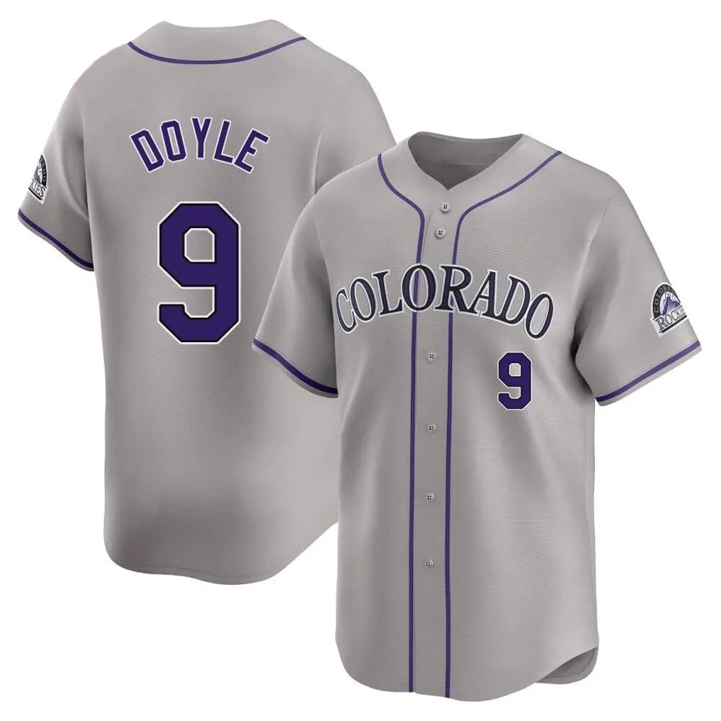 Choea C.Rockies #9 Brenton Doyle Player Gray Limited Home Stitched Jerseys