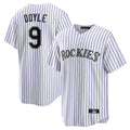 Choea C.Rockies #9 Brenton Doyle Player White Game Home Stitched Jerseys