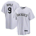 Choea C.Rockies #9 Brenton Doyle Player White Game Home Stitched Jerseys