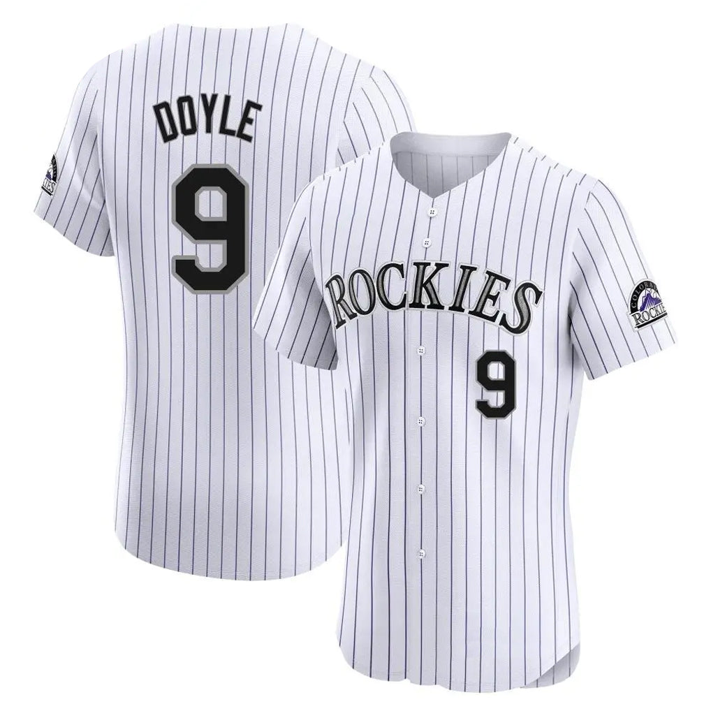 Choea C.Rockies #9 Brenton Doyle Player White Limited Elite Home Stitched Jerseys