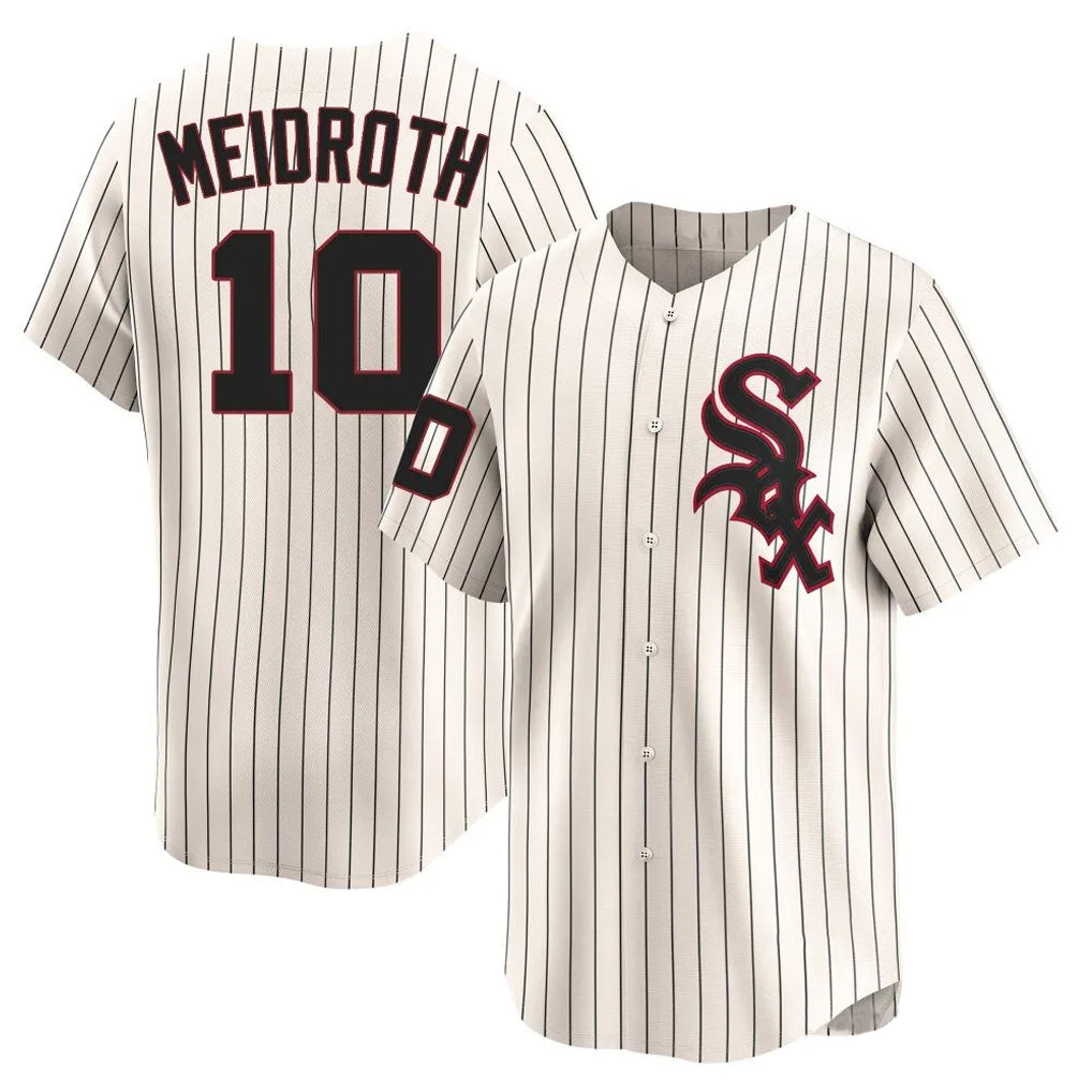 Choea C.White Sox #10 Chase Meidroth Player Cream Cooperstown Collection Limited Home Stitched Jerseys