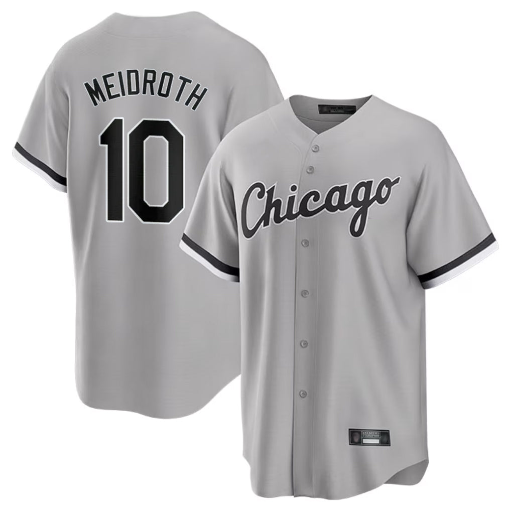 Choea C.White Sox #10 Chase Meidroth Player Gray Road Limited Home Stitched Jerseys