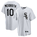 Choea C.White Sox #10 Chase Meidroth Player White Stripe Home Game Stitched Jerseys