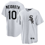 Choea C.White Sox #10 Chase Meidroth Player White Stripe Home Game Stitched Jerseys