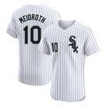 Choea C.White Sox #10 Chase Meidroth Player White Stripe Limited Elite Home Stitched Jerseys